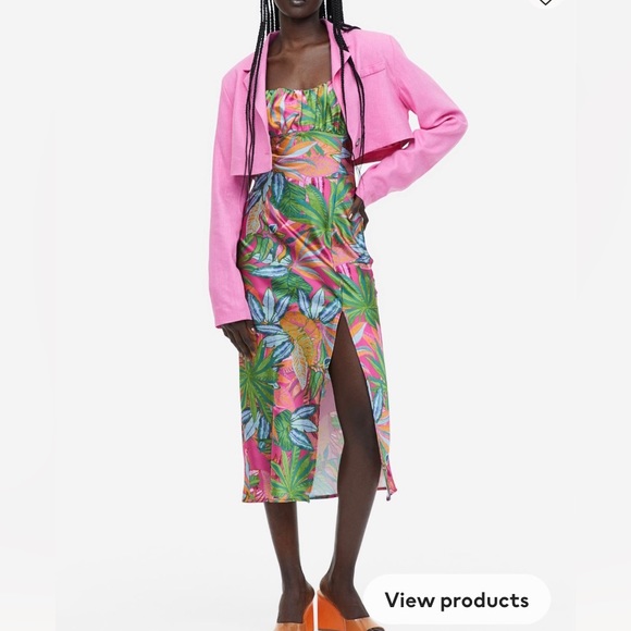 Tropical pattern dress - Picture 2 of 4